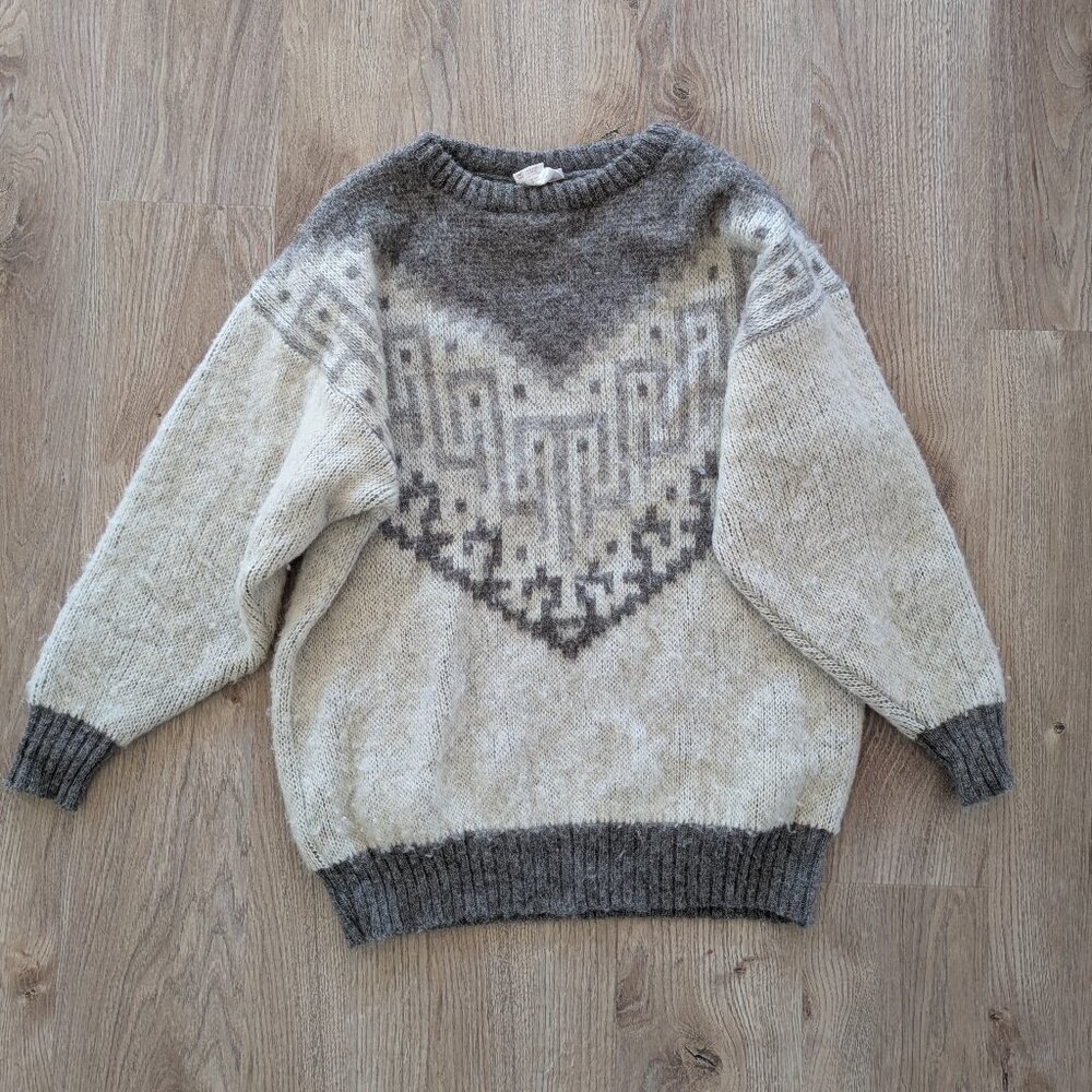 Vintage 80s Alafoss Icewool Icelandic Wool Sweater | Size M